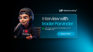 Animated trader interview promotion graphic