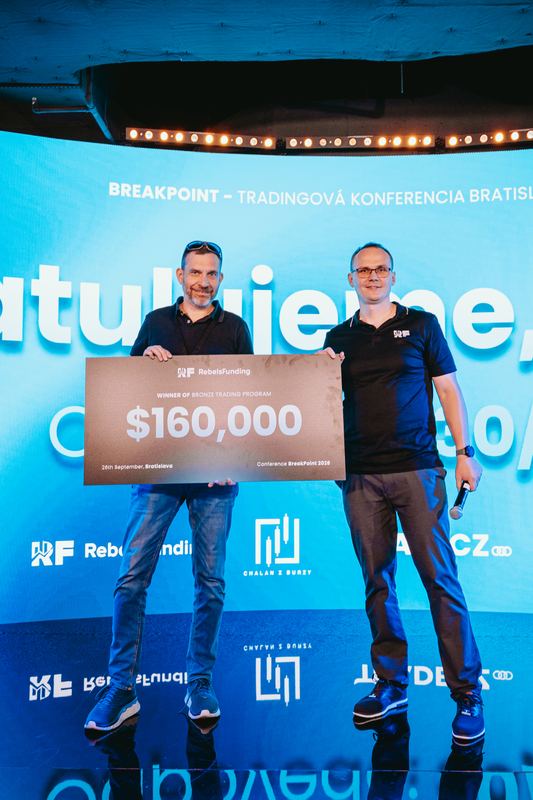 Bronze account handover on stage