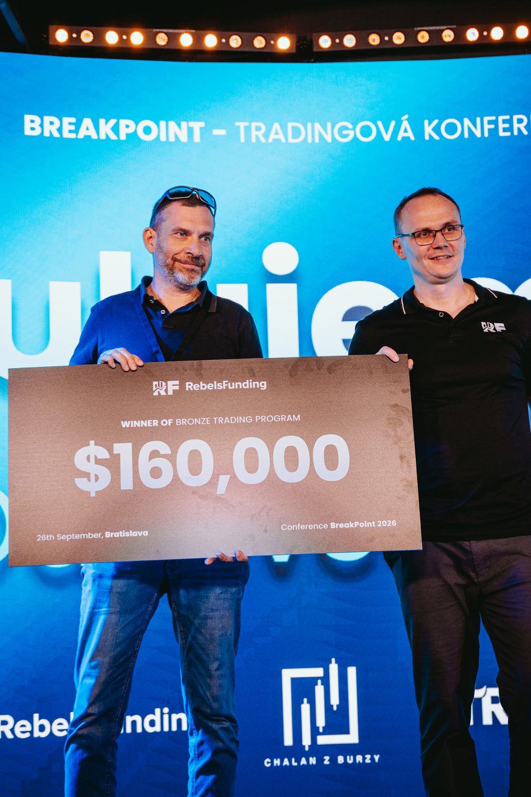 $160K Bronze account presented on stage